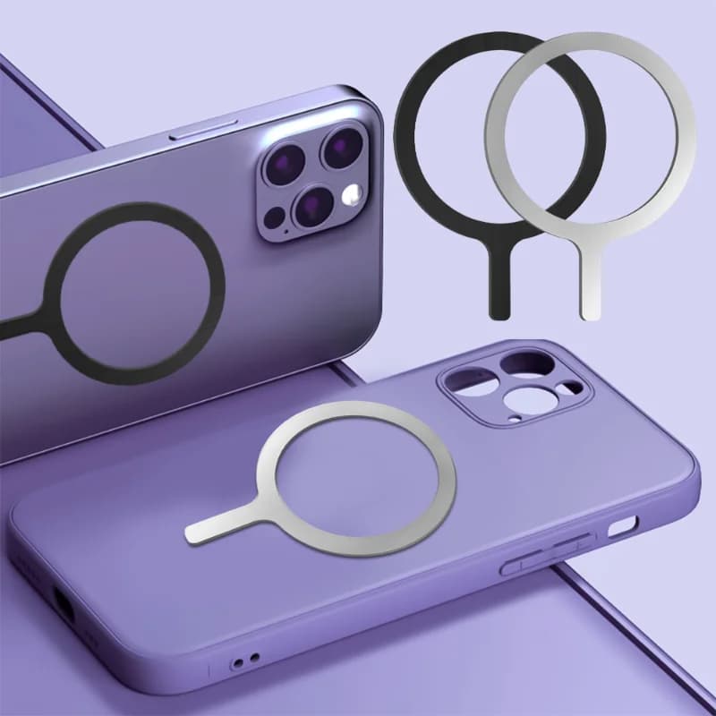 Self Adhesive Metal Ring Iron Sheet Sticker for Apple IPhone Case Magsafe Magnetic Wireless Charging Ring for iPhone 15