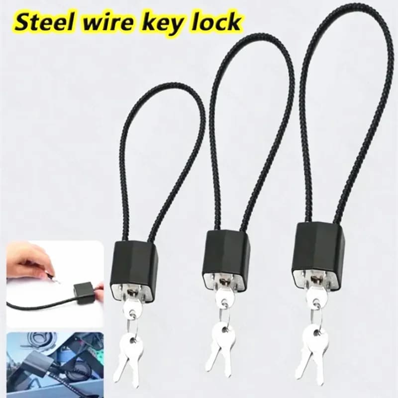 Soft Wire Rope Helmet Lock, Electric Bicycle Long Padlock, Locker Door Anti-Theft Lock for Dormitory, Warehouse, Iron Door, Gym, Locker, Luggage, Tool Box, Rust-Proof and Waterproof Padlock