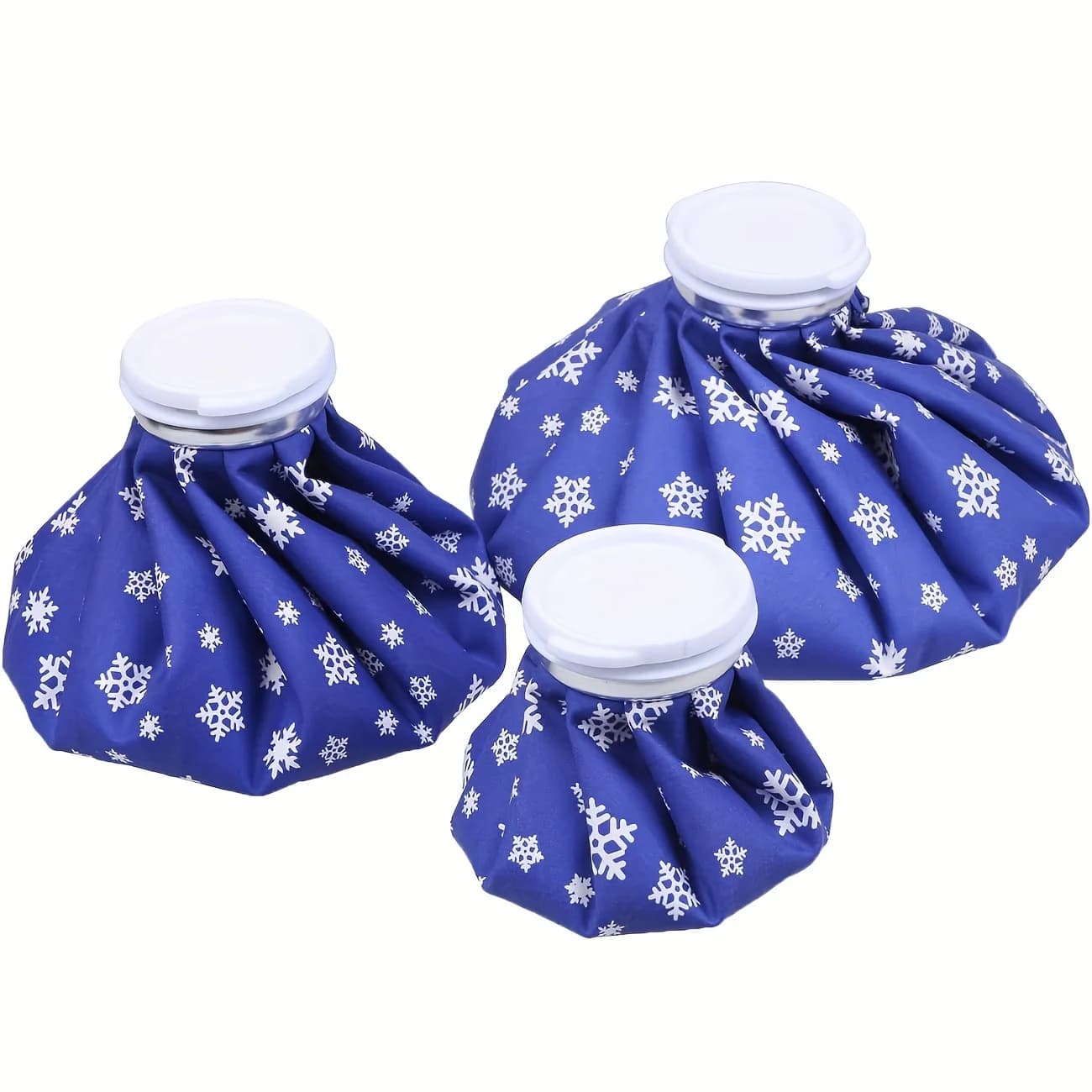 Reusable Ice Bag Set for Pain Relief - 3 Sizes (6", 9", 11") - Cotton Material Heat Pack for Knee, Head, Leg - Versatile Cold