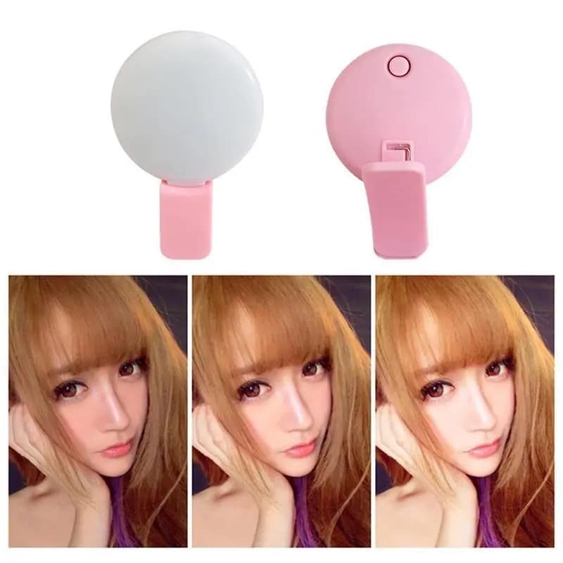 Portable LED Selfie Light with Dimmable Circle Design Clip On Cellphone Light for Enhanced Photography and Selfies B4B9