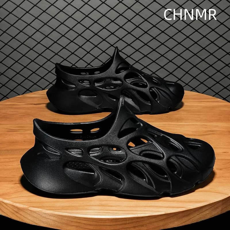 Men's Beach Sandals Casual Wear-Resistant Non-slip Fashion Breathable Trendy All-match Water Proof Round Toe Shoes Summer Main