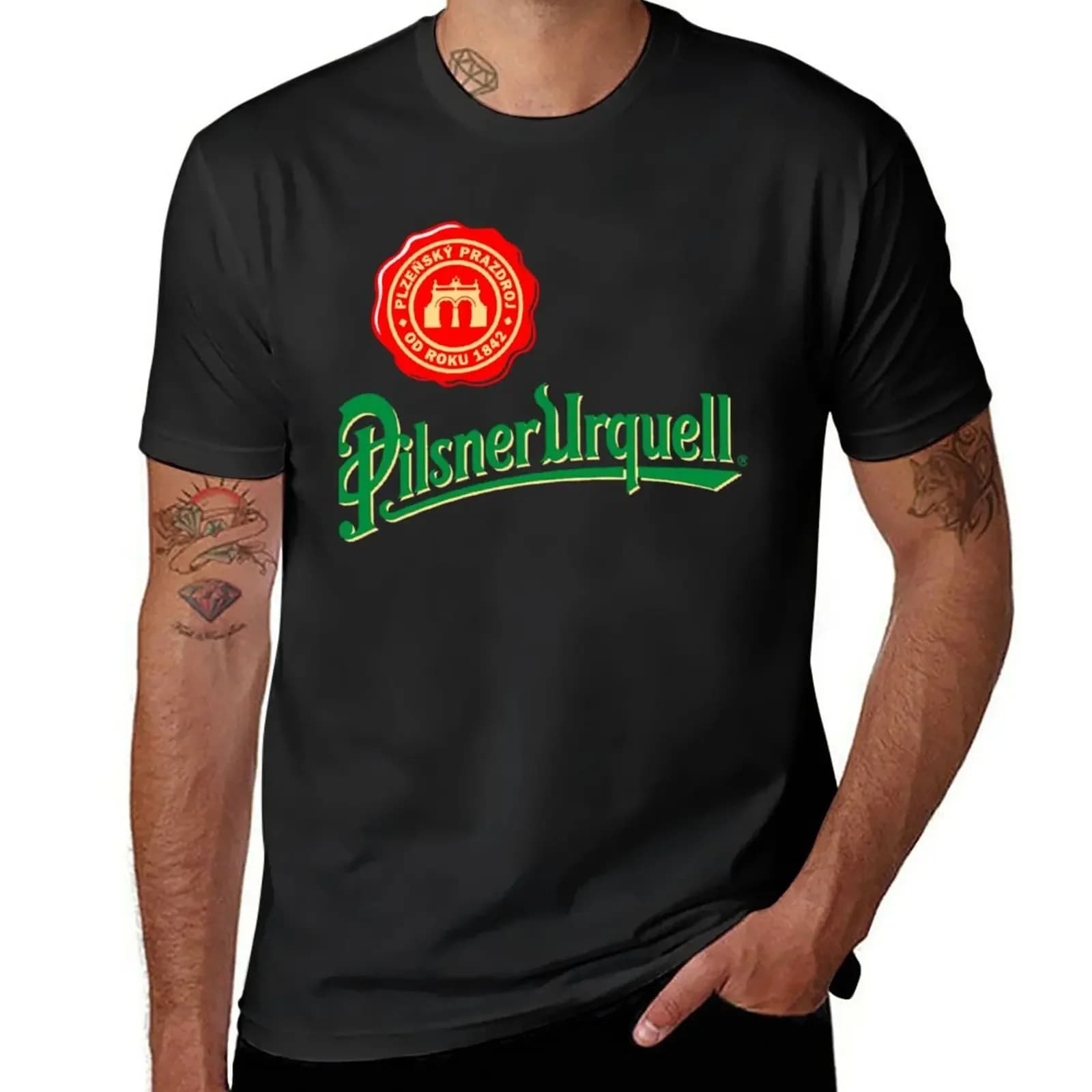 New pilsner urquell T-Shirt Oversized t-shirt funny t shirt mens graphic t-shirts anime
