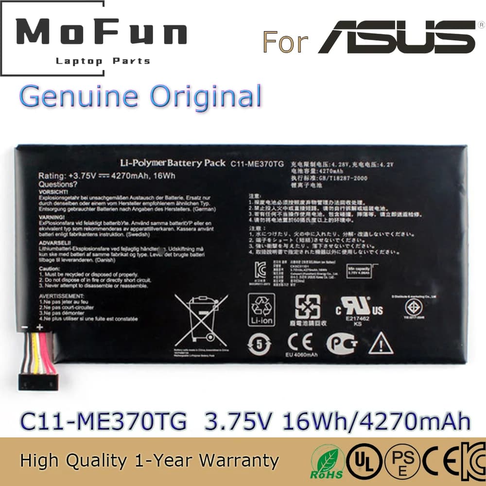 Brand New Original C11-ME370TG 3.75V 4270mAh Laptop Battery for Asus MeMo Pad ME172V Google Nexus 7 Table PC CII-ME370TG