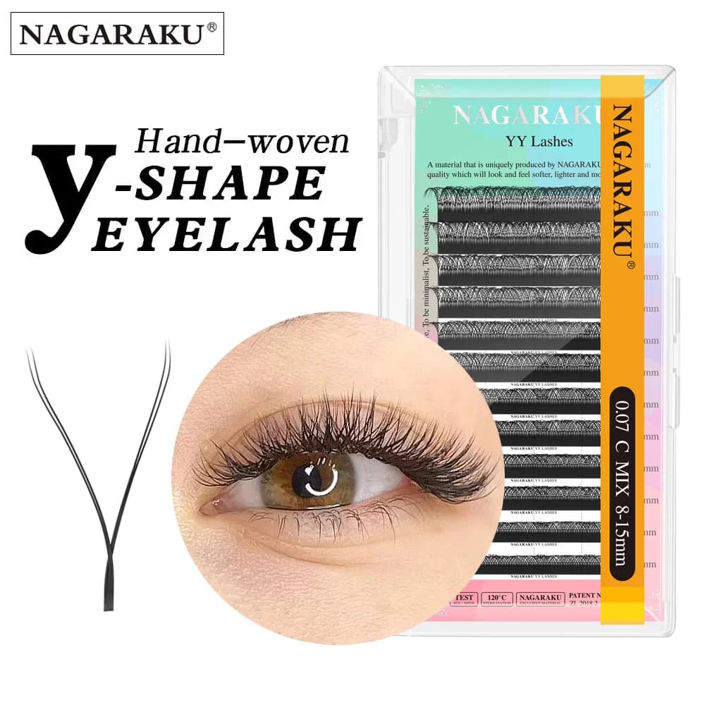 NAGARAKU YY Shape Hand Woven Premium Eyelashes Extension