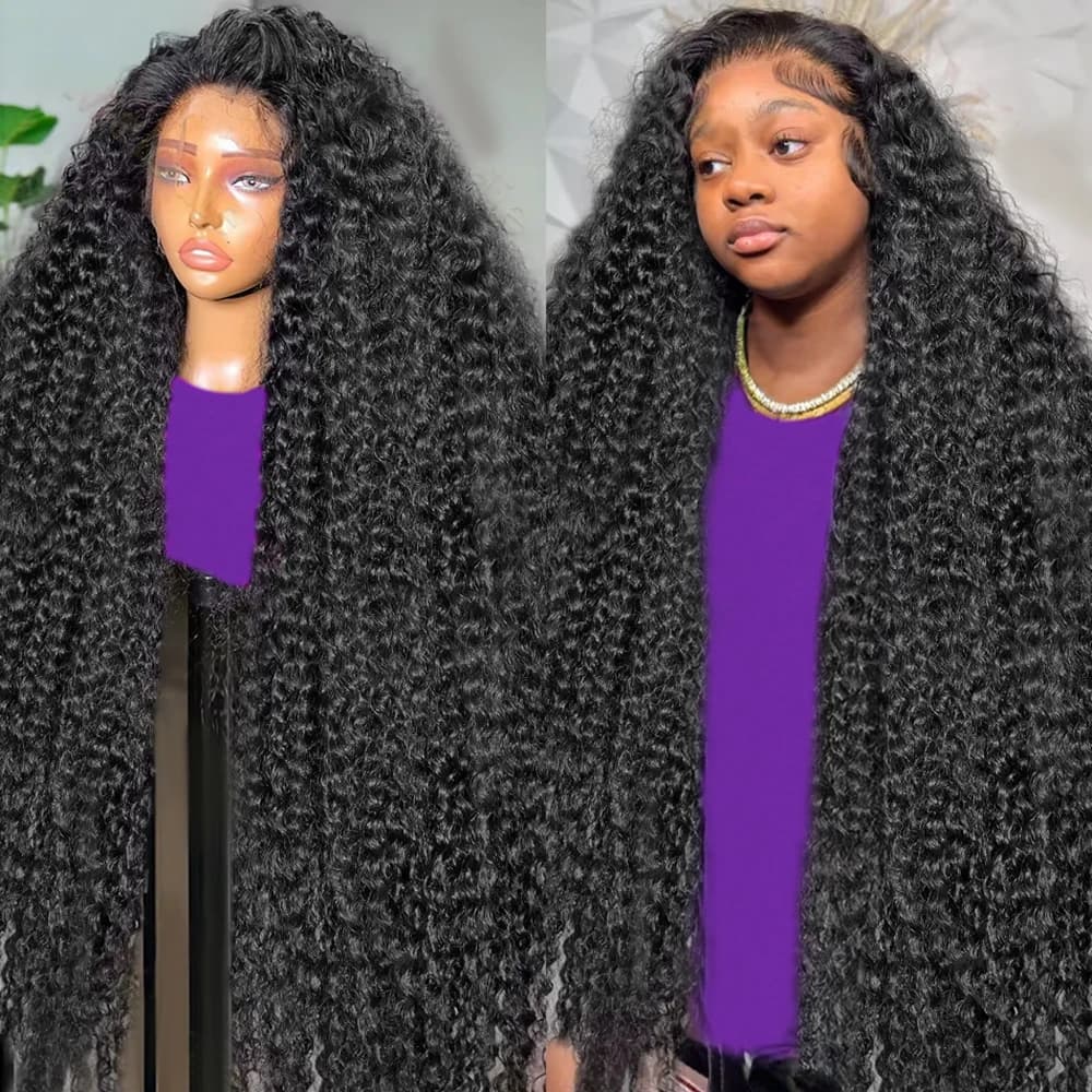 30 40 Inch Deep Wave Frontal Wig 13x4 13x6 HD Human Hair Lace Frontal Wig Brazilian Remy Deep Curly Lace Front Wigs For Women