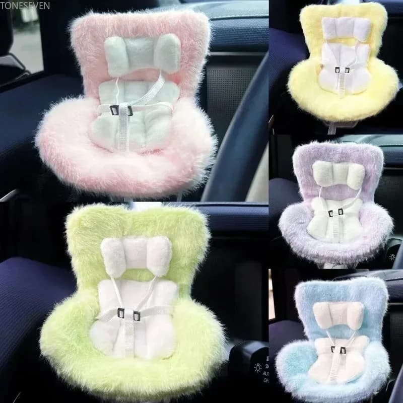 Car Doll Safety Seat for 17cm Labubu Cartoon Chair Model for Labubu Car Seat Outlet Decor for Labubu Doll Car Interior Styling