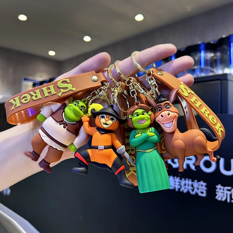 Creative Cartoon Monster Shrek Key Chain Figure Exquisite Couple Backpack Car Hanging Trinkets Wholesale