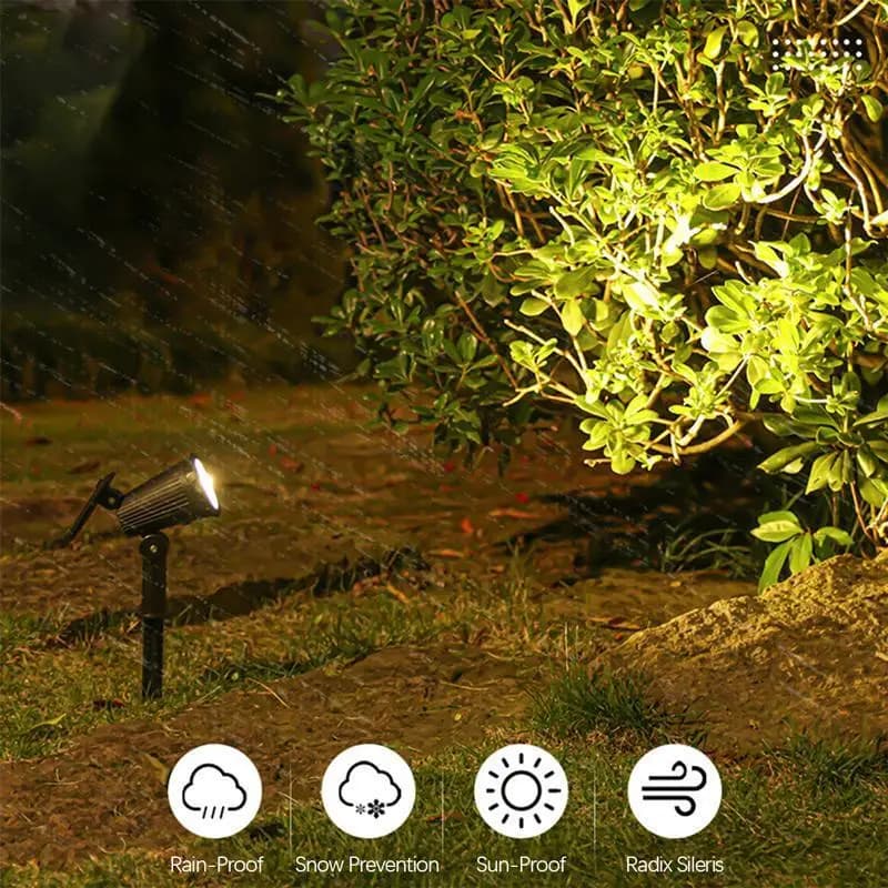 9 LED Outdoor Solar Spotlights Waterproof IP65 Brightness Adjustable Spot Light for Outdoor Garden Backyard Lawn Decor Lighting
