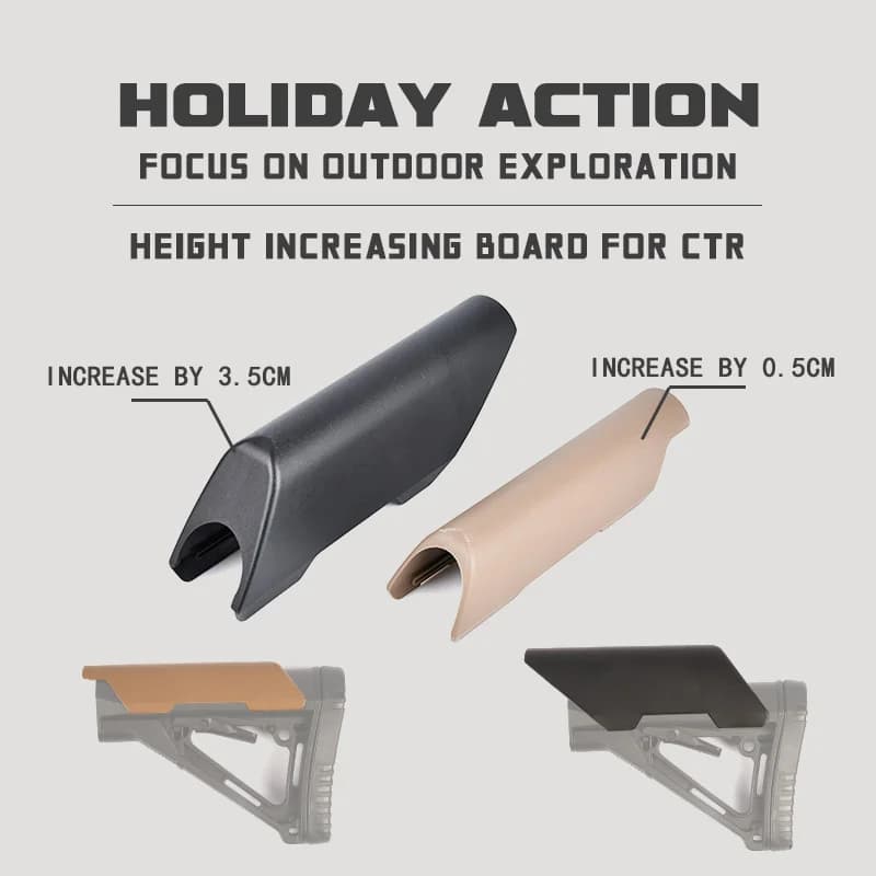 WADSN Tactical CTR Cheek Riser Low Hight Version Nylon For Non Gunstock Stock Buttstock AR 15 M4 Enhancer Airsoft Accessories