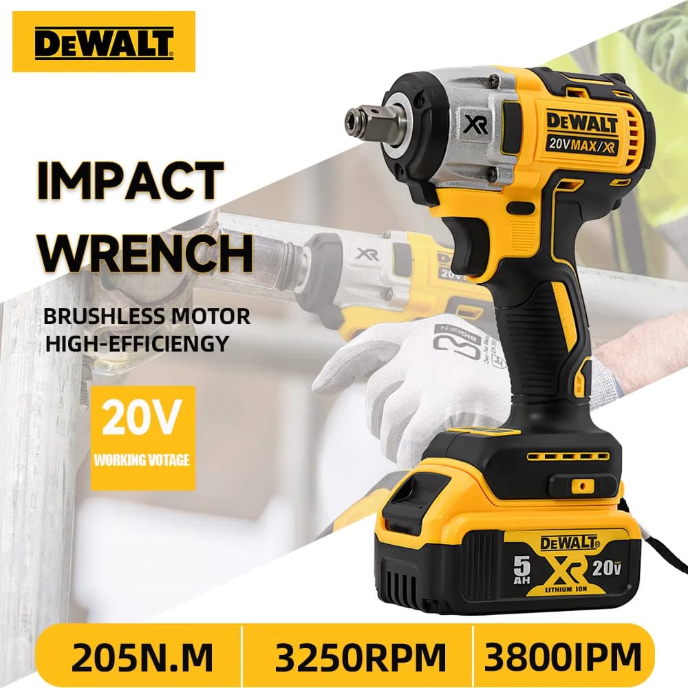 Dewalt DCF880 Compact Electric Wrench Cordless Impact Wrench 203N.M High Torque Rechargeable Power Tools For 20V Dewalt Battery