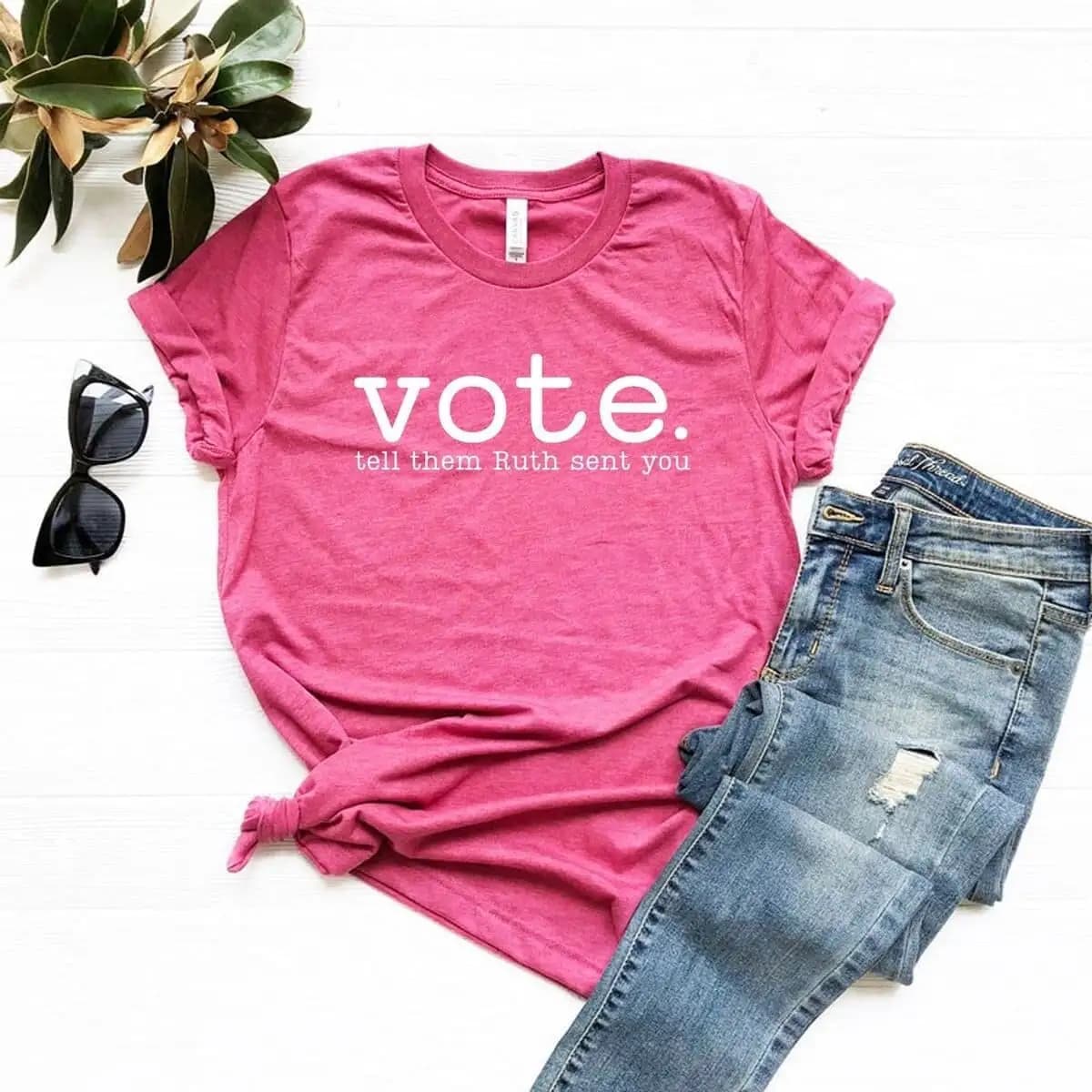 Rbg T Shirt Ruth Bader Ginsburg Feminist Vote Tell Them Sent You Political Equal Rights Girl Power