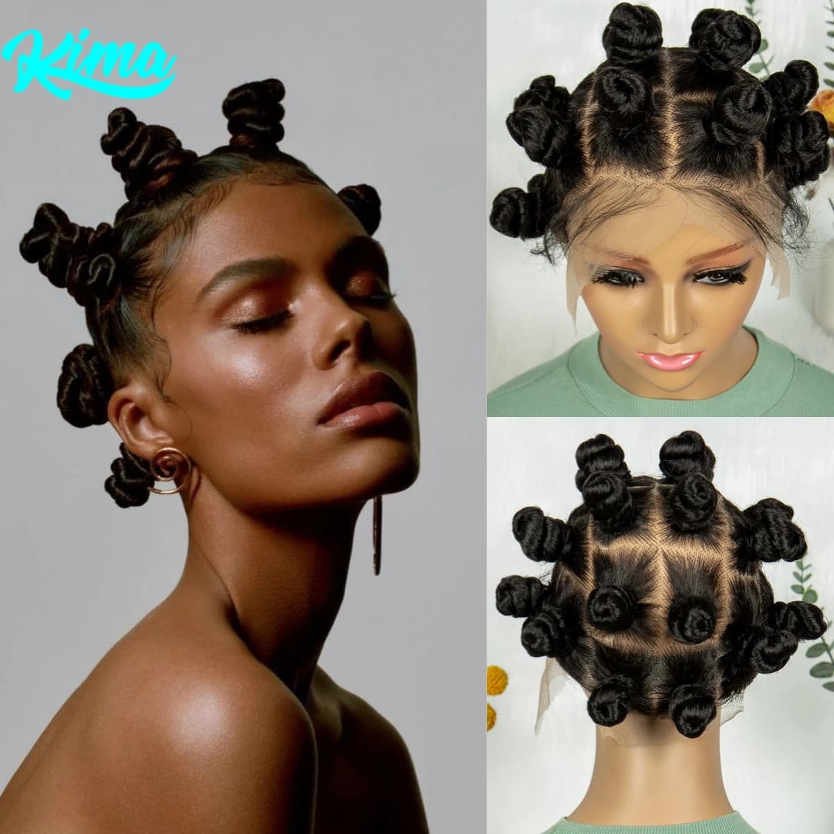Synthetic Transparent Full Lace Braids Wigs for Black Women HD Lace Front Bantu Braided Wigs With Baby Hair Natural Lace Wigs
