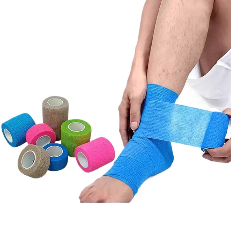 1PC Self-adhesive Elastic Bandage Elastoplast Sports Wrap Tape Sports Protector For Knee Finger Ankle Palm First Aid Kit