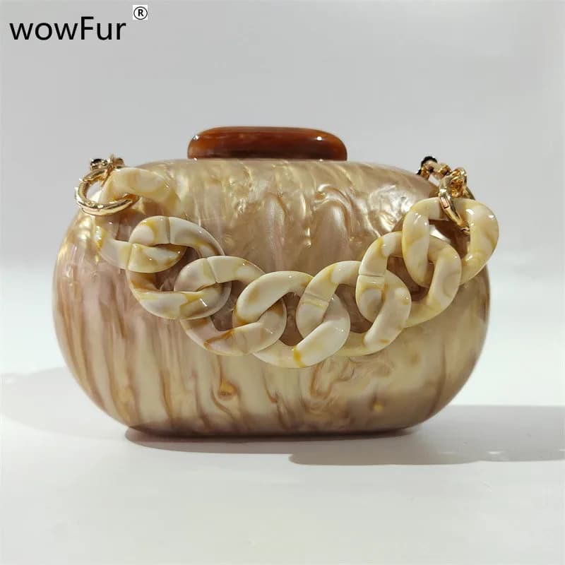 New Trendy Acrylic clutch bag wholesale factory supply women shoulder message plastic evening handbag purse wallet bags