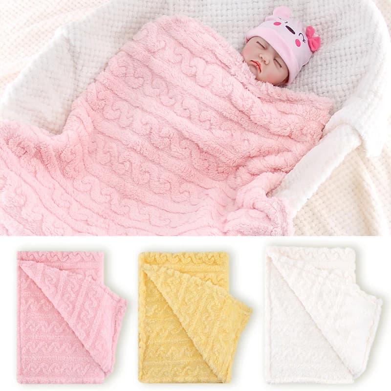 Solid Color Taffeta Baby Blanket Super Soft Newborn Swaddle Blanket Warm Children's Blanket Lightweight and Comfortable