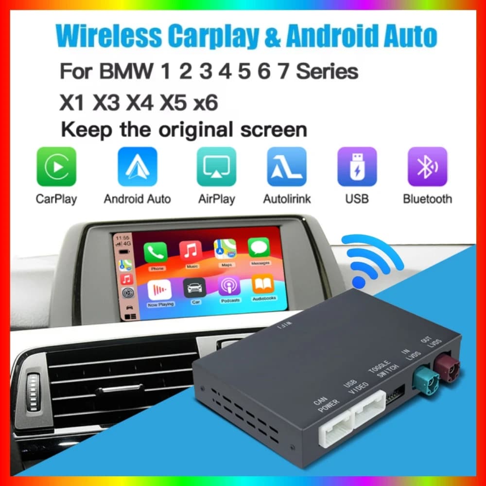 Wireless Apple CarPlay & Android Auto Mirror Link Functions Decoder For BMW NBT CIC System 1 2 3 4 5 6 7 Series X3 X4 X5 X6 MINI
