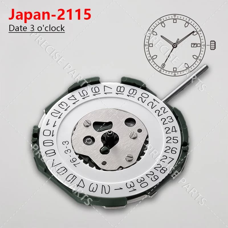 Japanese Movement 2115 Quartz Movement 2115-3 Movement Watch Parts Repair Accessories With Date Display Calendar