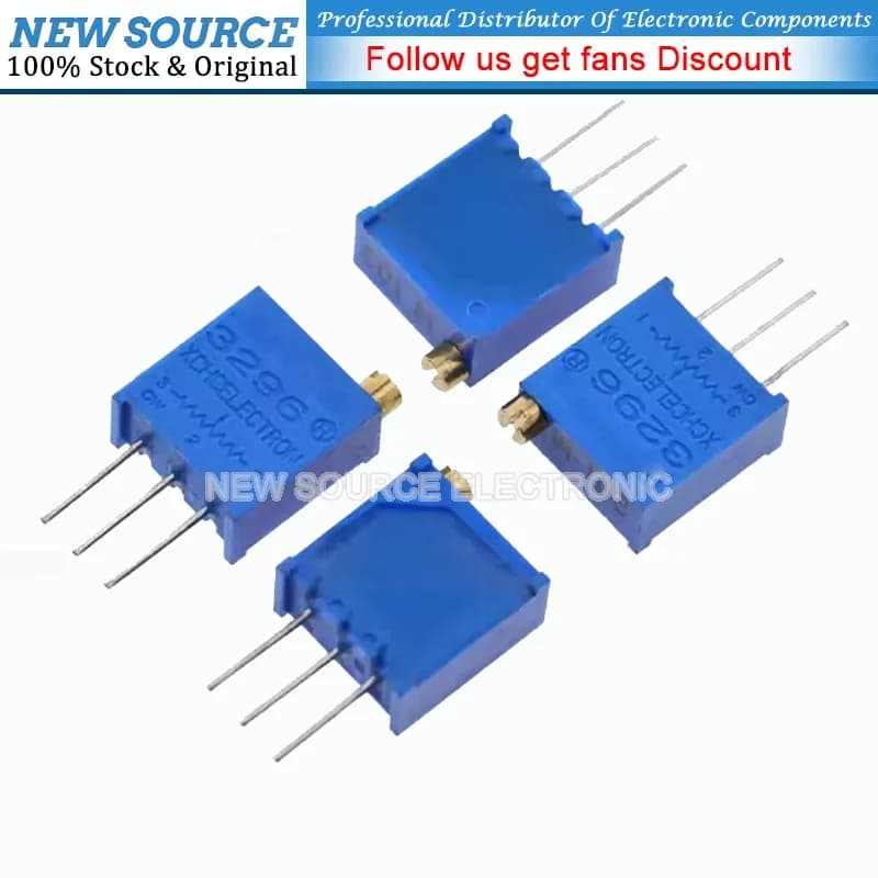 10PCS 3296W Potentiometer Precision Adjustable Resistance Multi-turn Trimming 1K 2K 5K 10K 100K 103 100R Trimmer Potentiometer