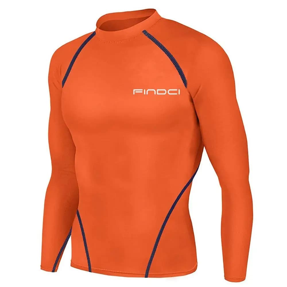 Men's Sports Running Compression Shirt Skin-Tight Long Sleeves Quick Dry Fitnes