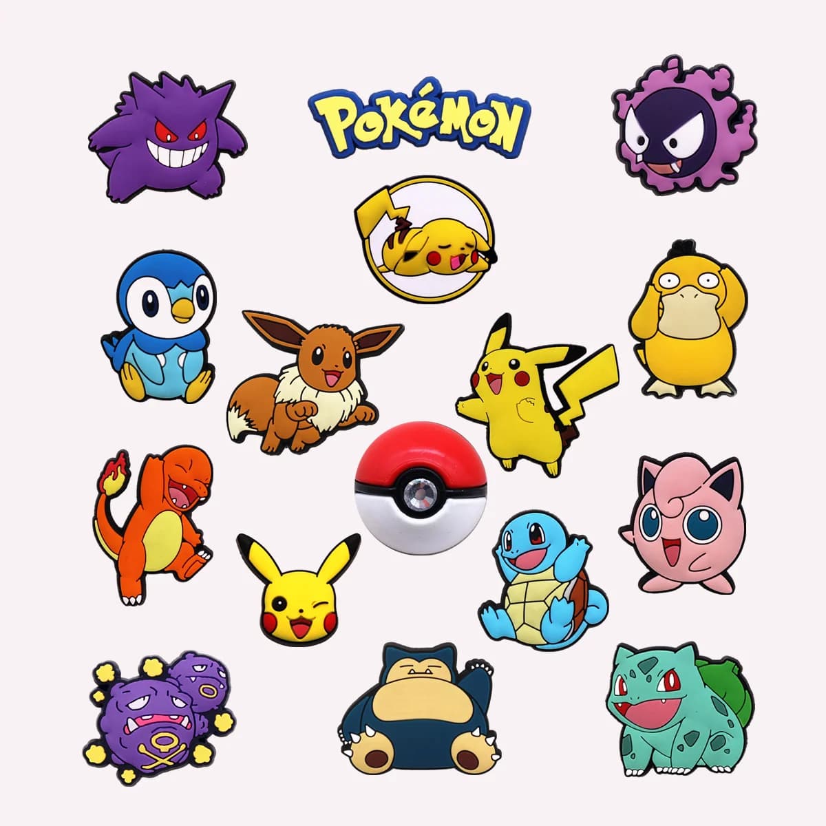 MINISO 1 Pcs Pokemon Pikachu Shoe Charms for Clog Pin Sandals Buckle Decorations PVC Cartoon Shoes Accessories for Friends Gifts