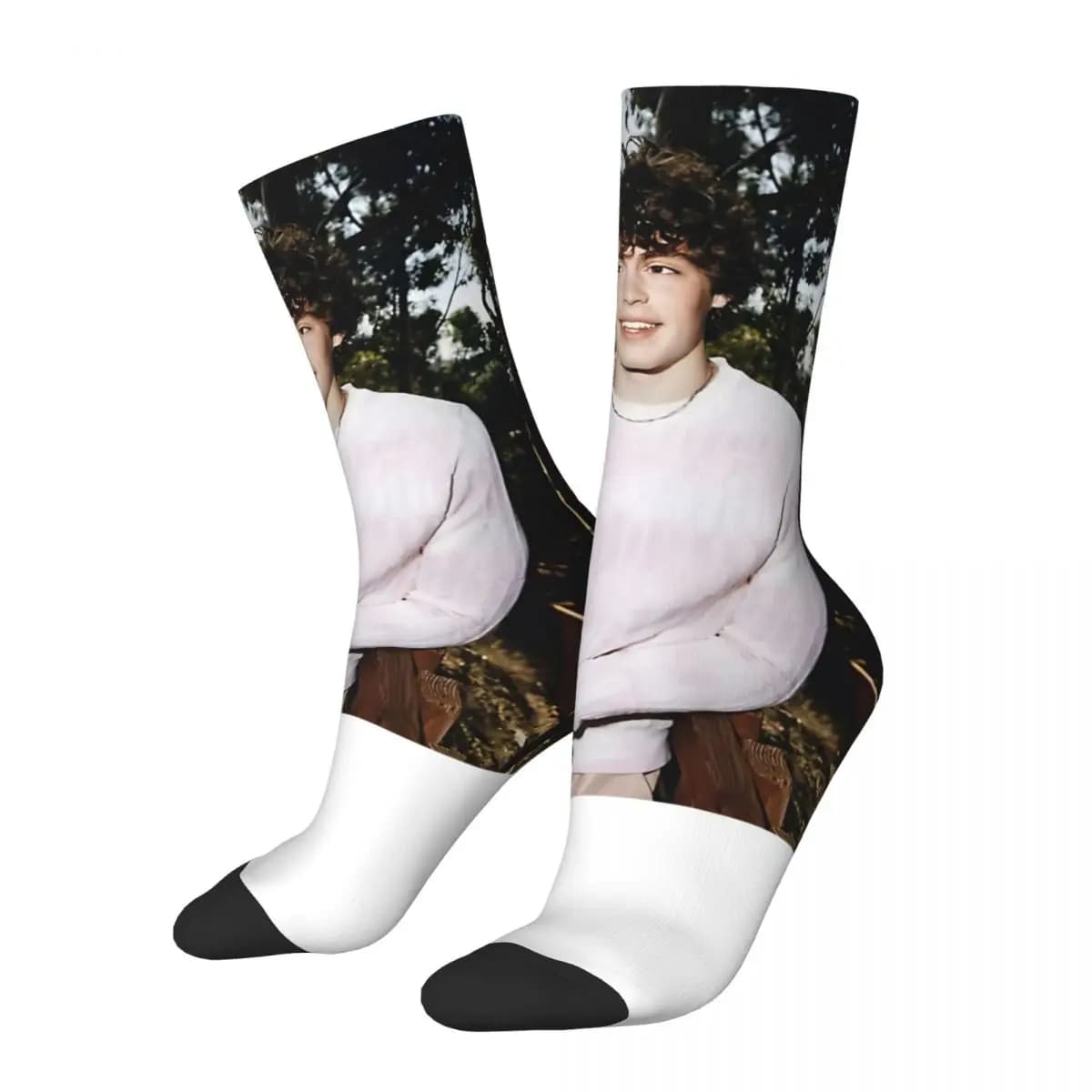 Retro Jack Contras Only Men's compression Socks Unisex Benson Boone Harajuku Pattern Printed Novelty Crew Sock