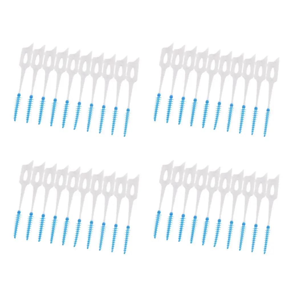 Pack of 40pcs, Silicone Inter Flossing Oral Hygiene Brush