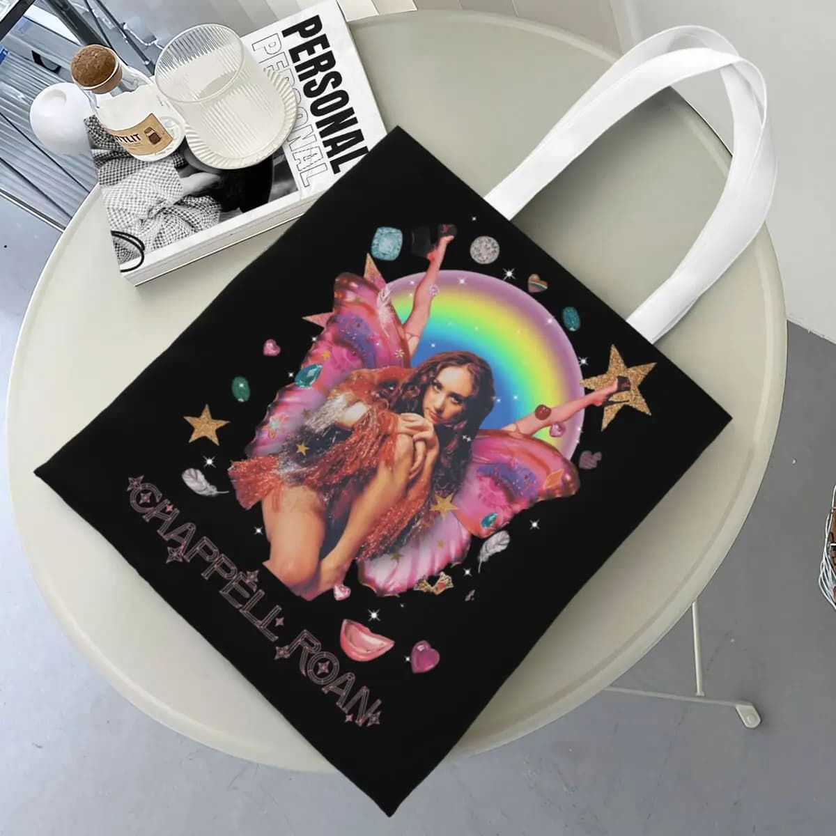 Chappell Roan Fairy Canvas Tote Bag Simple style Large Capacity Midwest Princess Tour Fashion Bags for Women Men