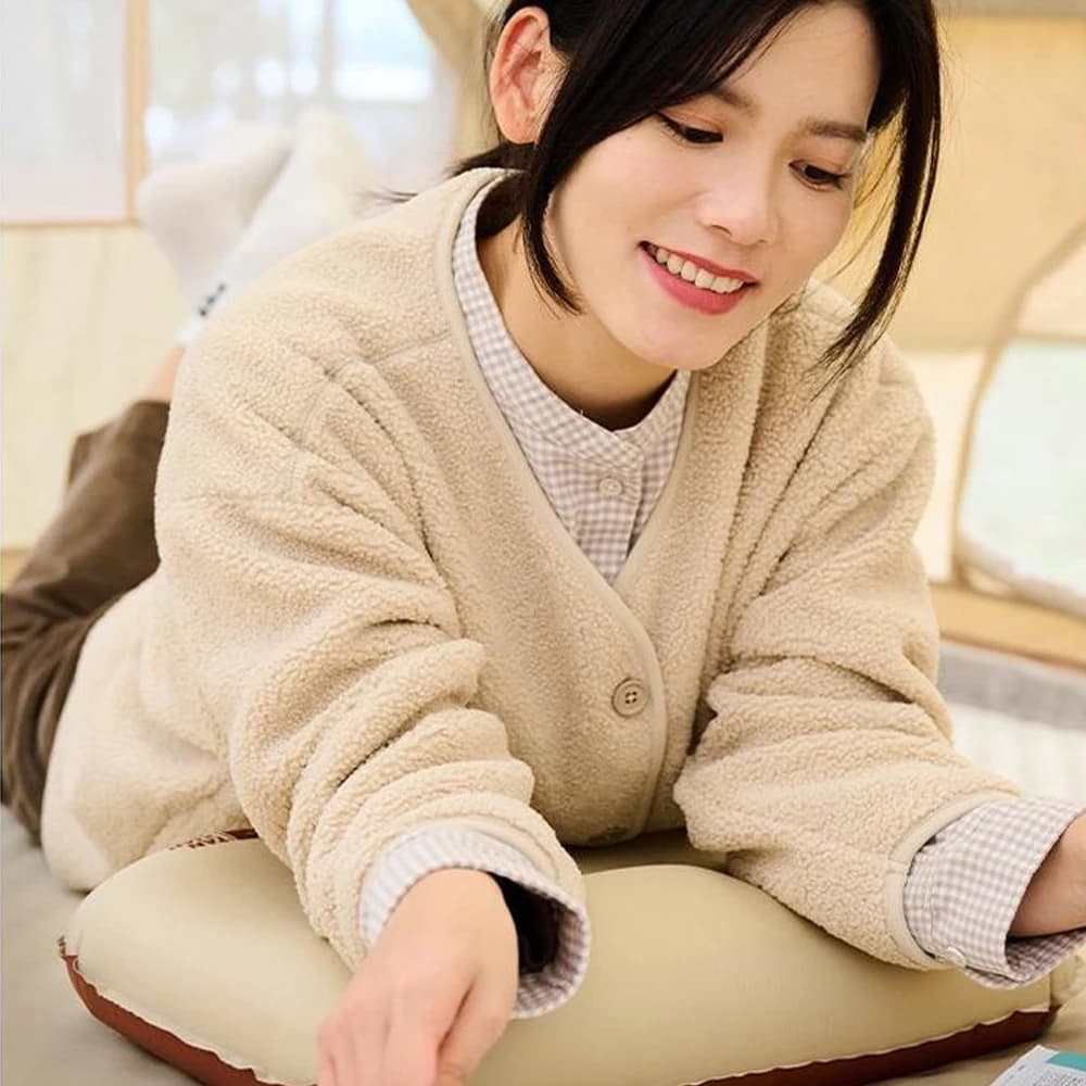 TXZ Outdoor Portable Folding Travel Sleep Pillow, Camping Tent pillow equipment, Comforating Picnic Beach Camping Inflatable