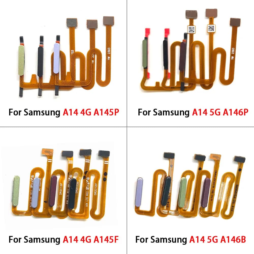 Fingerprint For Samsung A14 4G A145F A145P / A14 5G A146F A146P ID Home Button Fingerprint Menu Return Key Sensor Flex Cable