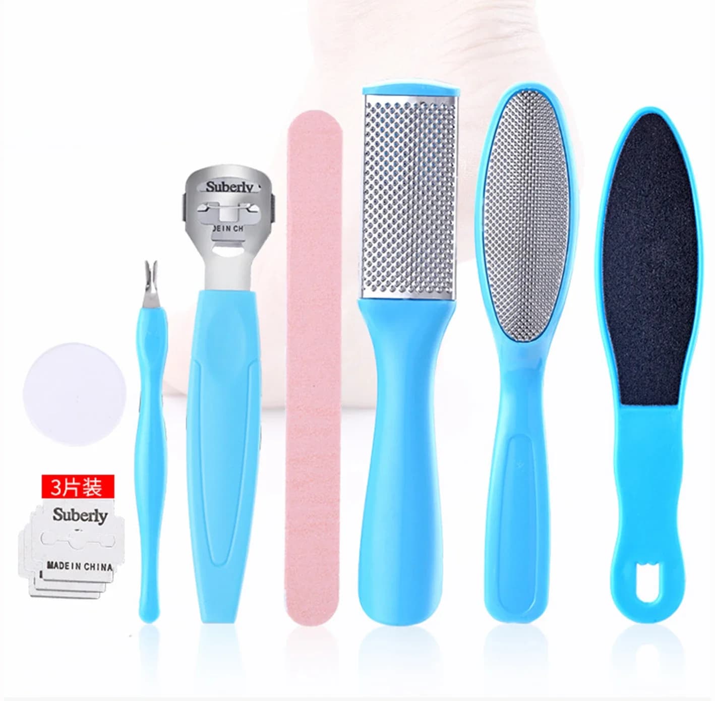 8 Piece Set Foot Octopus Fish Eye Exfoliating Heel Sharpener Heel Cramping Heel Cramping Heel Crackles Removal Files Heel Sole