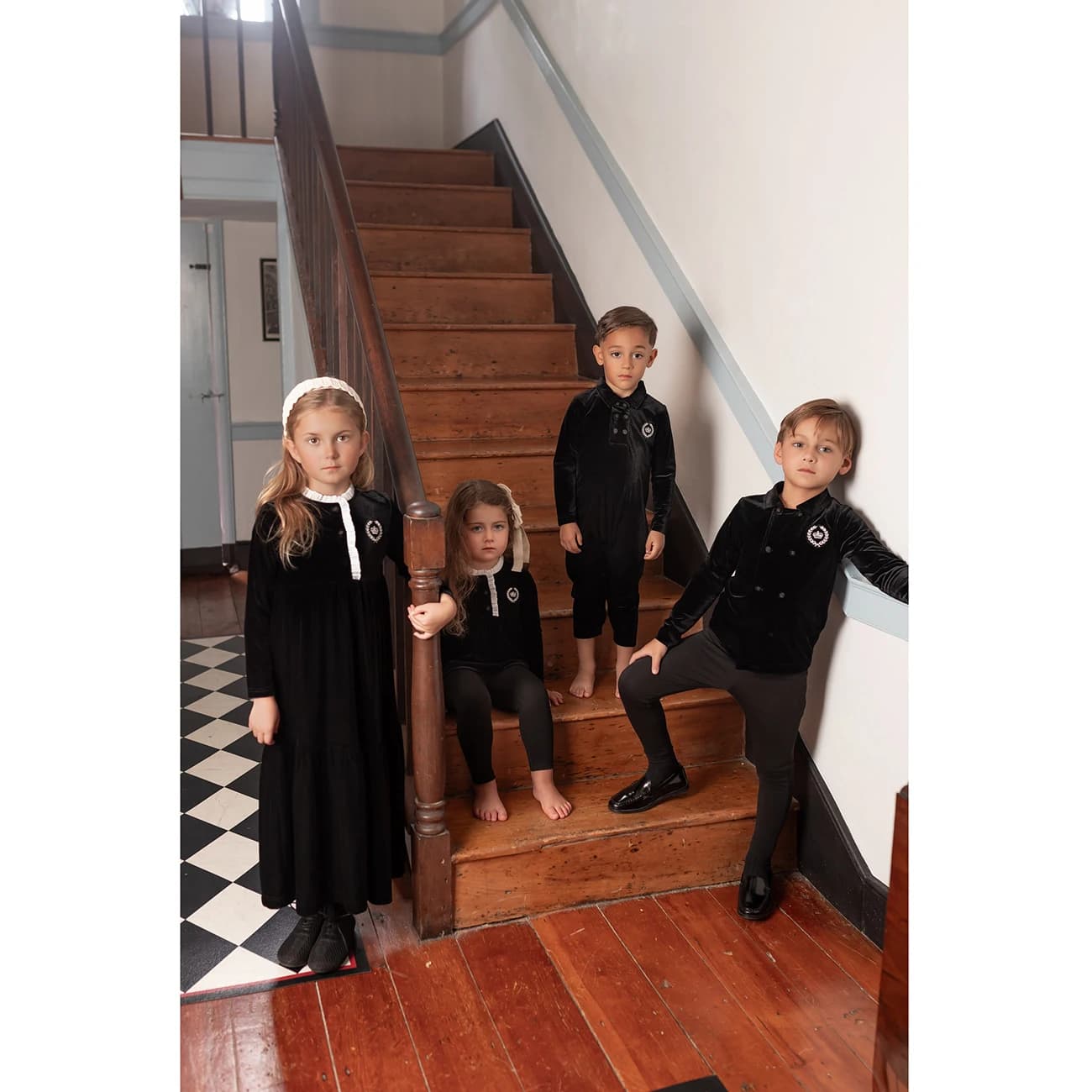 AP Friday Night Collection Girls Velour Robe Embroidery Maxi Dress Baby Romper Boys Clothing Set