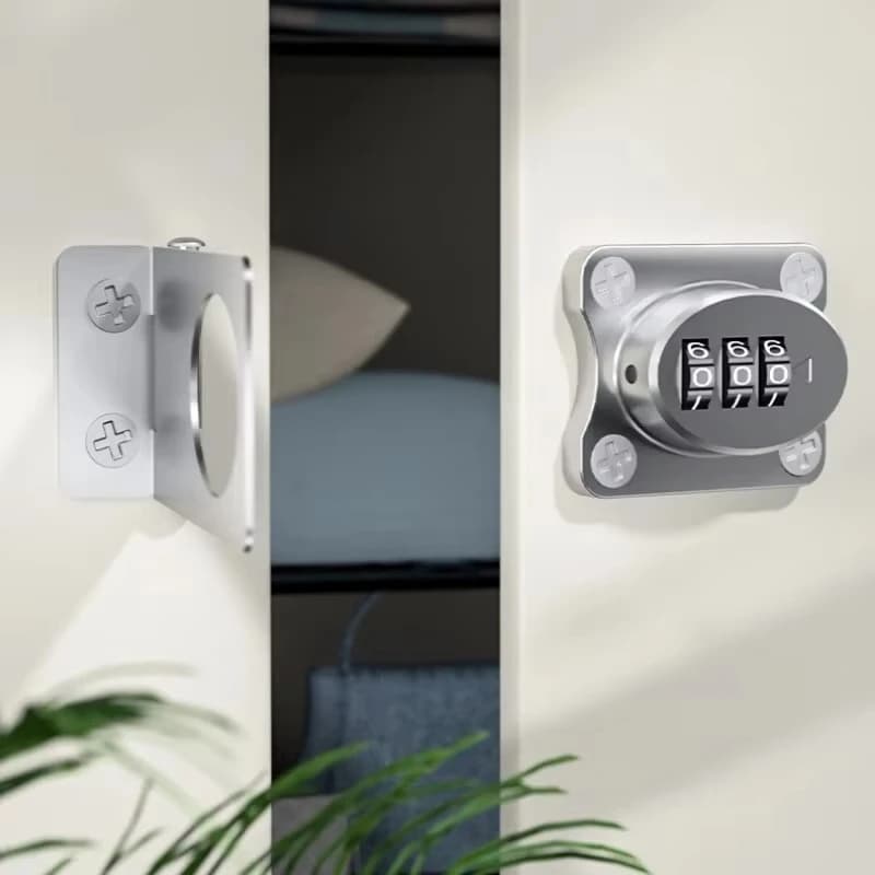 Child Safety Lock Double Opening Cabinet Lock File Cabinet Door Lock Drawer Lock Cabinet Lock Furniture Lock Combination Lock
