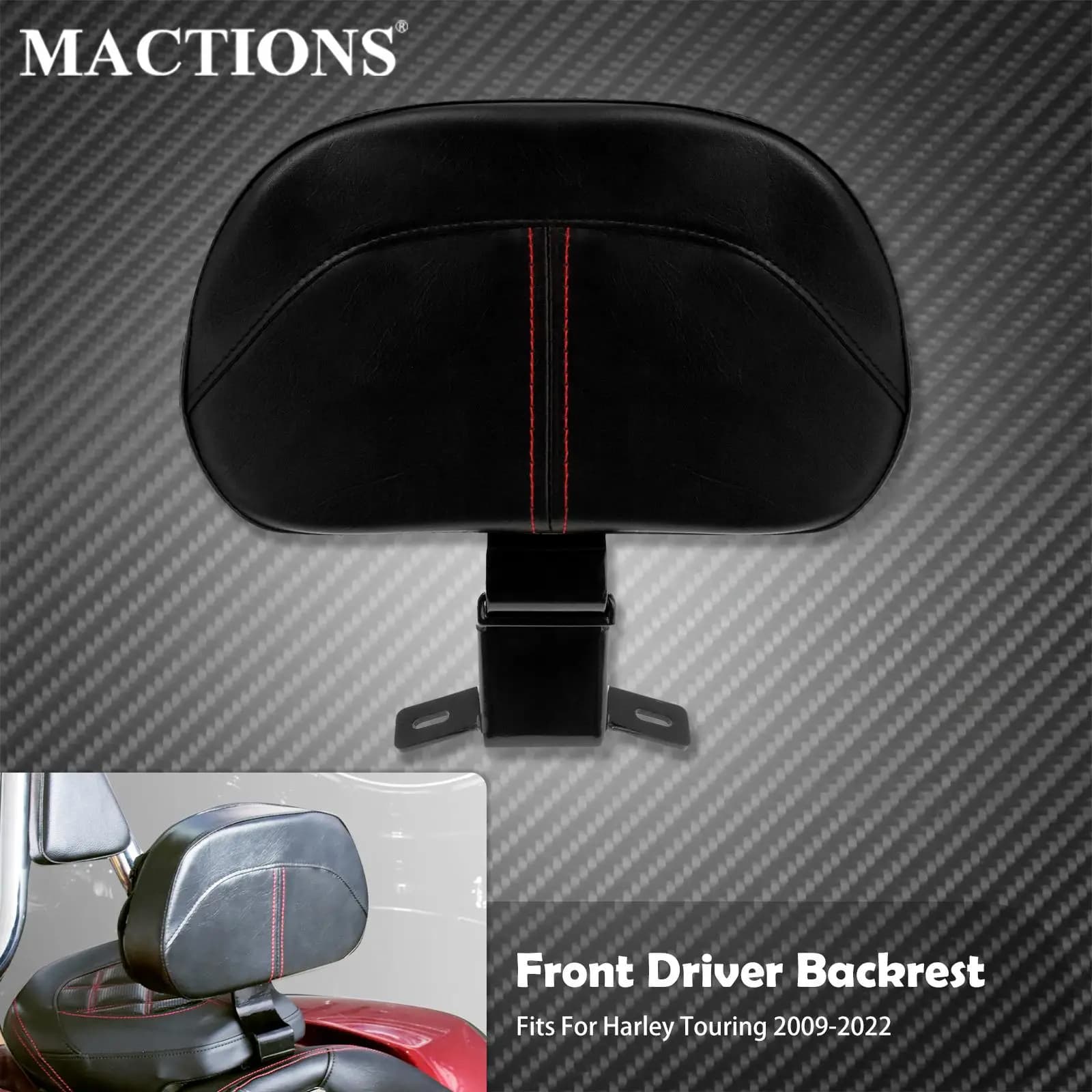 Motorcycle Front Driver Rider Backrest Mounting Kit For Harley Touring CVO Street Glide Road King Special Classic 2009-2021 2022