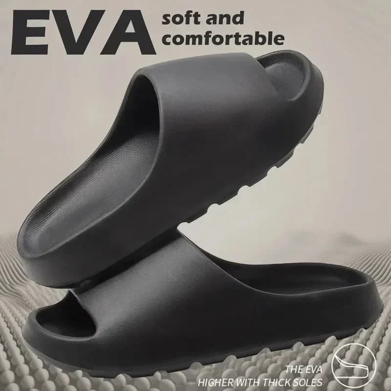 Women's Slippers EVA Soft Thick Soled Summer Fashion Slippers & Men's Yeezys Slides Beach Sandals