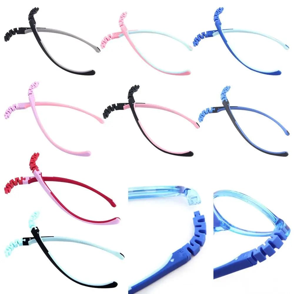 Anti-Slip Children's Silicone Glasses Legs Snap-on Eyeglasses Arm Replacement Bicolor Accessories
