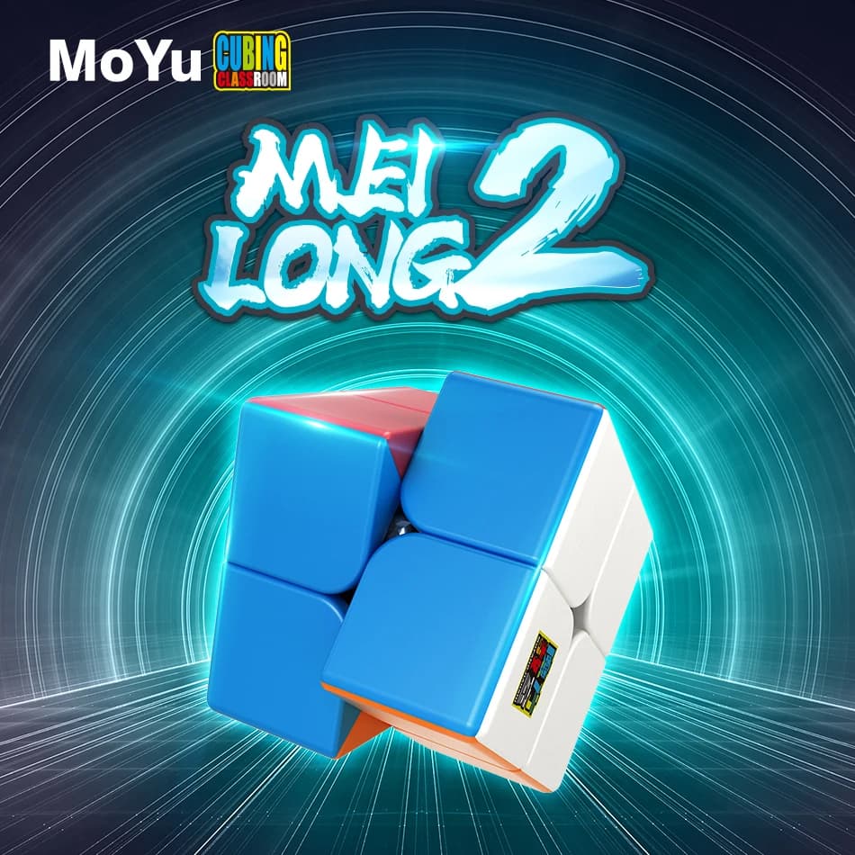 MoYu Meilong Professional Magic Cube 2x2x2 classroom Stickerless 2 Layers Speed Cube Puzzle Cube Fidget Toys For Childrengifts