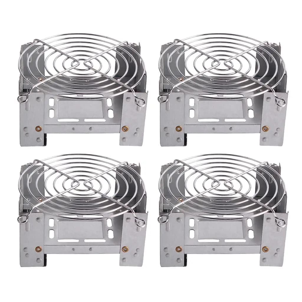4pcs Stainless Steel Camping Cooking Spirit Stove Heater with Stand