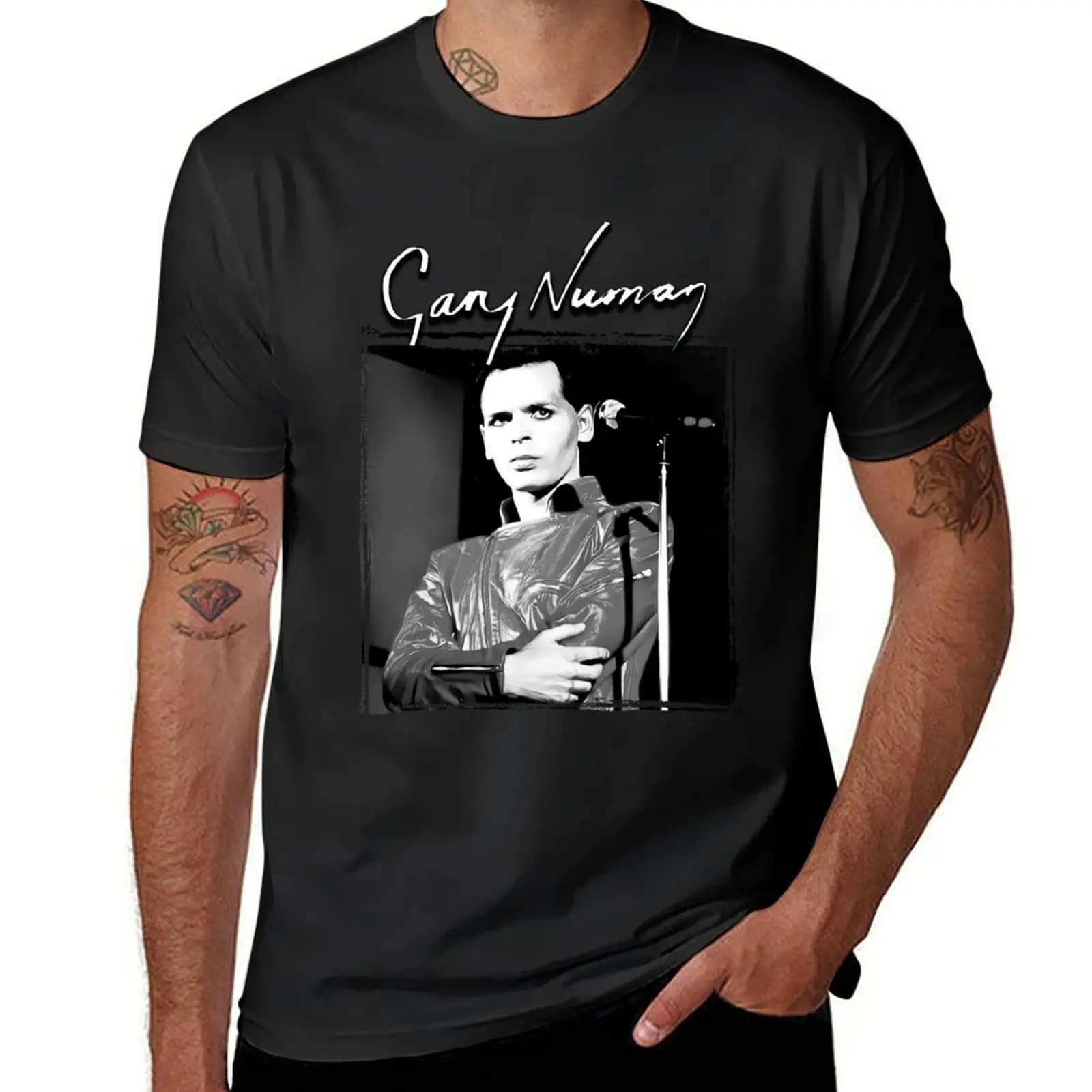 Art Gary Numan Graphic Man Poster T-Shirt aesthetic clothes boys animal print sweat plain mens graphic t-shirts anime