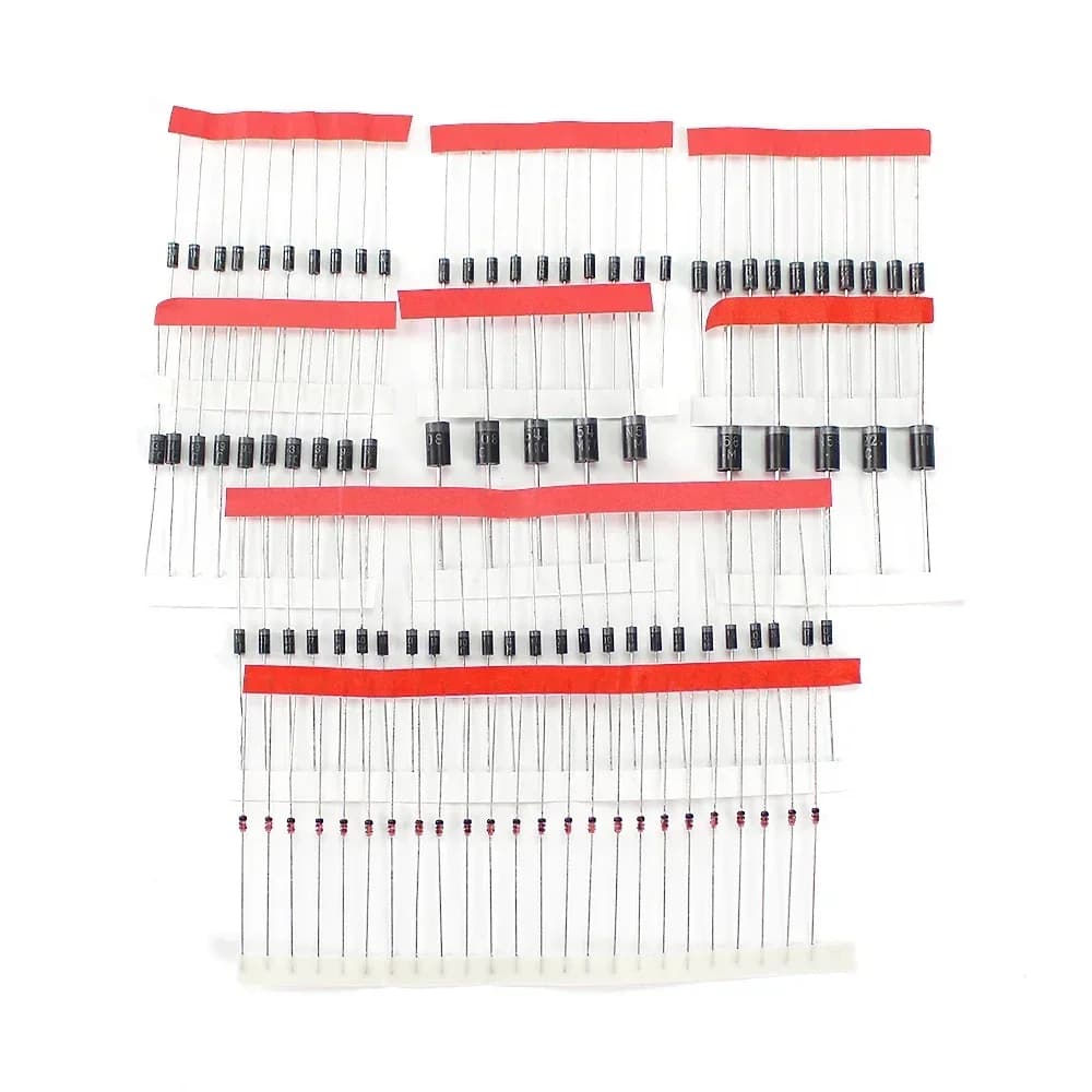Fast Switching Schottky Diode Kit Set 1N4148 1N4007 1N5819 1N5399 1N5408 1N5822 FR107 FR207 8values 100pcs Electronic Components