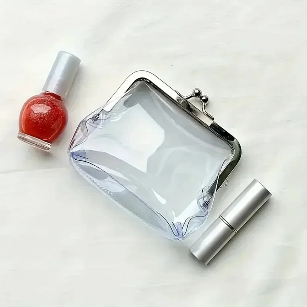 Portable Clear Mini Coin Purse & Waterproof Cosmetic Bag – Travel Makeup Storage for Girls and Women
