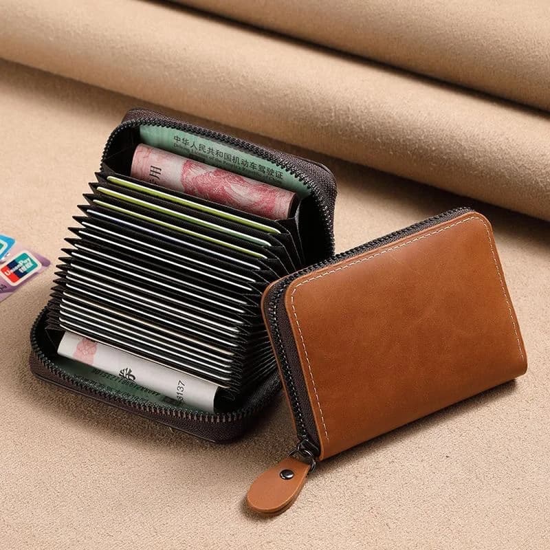Business Card Holder Wallet Men Bank Card/ID Card/Credit Card Holder 11 Bits Card Wallet PU Leather Protects Case Coin Purse