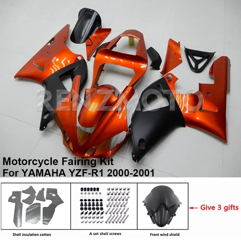 Motorcycle Fairing Set Body Kit Plastic For YAMAHA YZF-R1 YZF R1 2000-2001 Accessories Injection Bodywork Y1001-102a