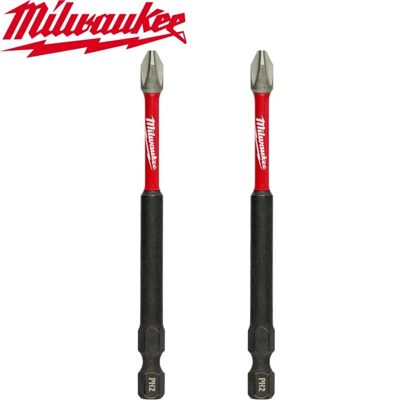 Milwaukee PH2 89MM 2PCS Screwdriver Impact Type Bit HSS High Hardness Wear Resistant High-performance Bits Tool Attachments