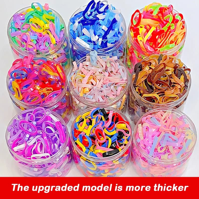 500PCS Upgraded Thickened Elastic Hair Bands For Women Girls Durable Hair Tie Not Easy To Break Rubber Bands Hair Accessories