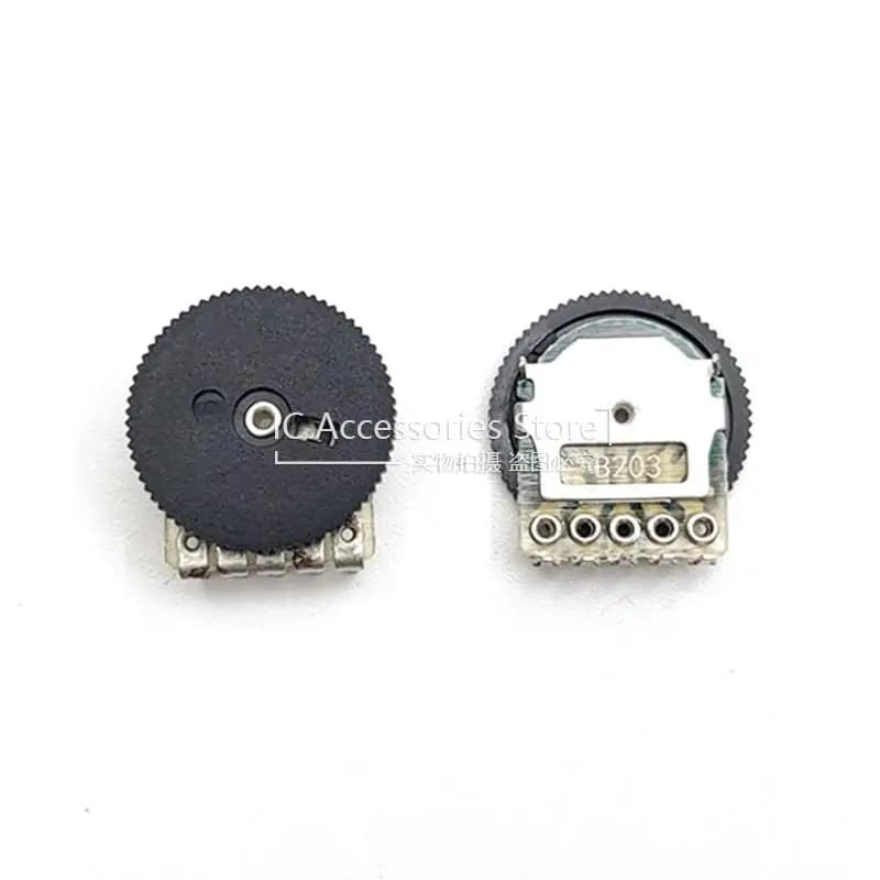 20PCS Dual 5Pin Radio Gear Dial Potentiometer 14*1 B203 20K 14X1 Volume Switch