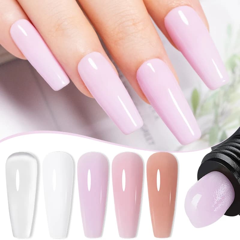 AWStorG 30g Nail Extension Gel Soak Off UV LED Acrylic Crystal White Clear Nude Gel Nail Polish UV Gel Polish