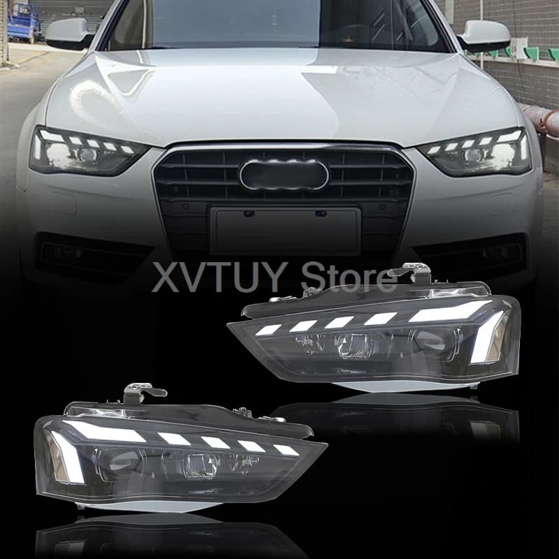 Audi A4 A5 Front Headlight Headlamp Assembly DRL LED Refit Styling Daytime Running Head Light Dynamic Turn Signal Car Accessory