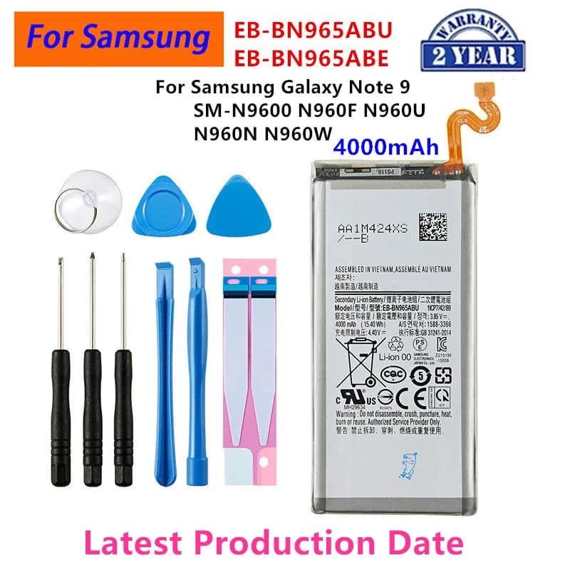 Brand New EB-BN965ABU EB-BN965ABE 4000mAh Battery for Samsung Galaxy Note9 Note 9 SM-N9600 N960F N960U/N960N N960W
