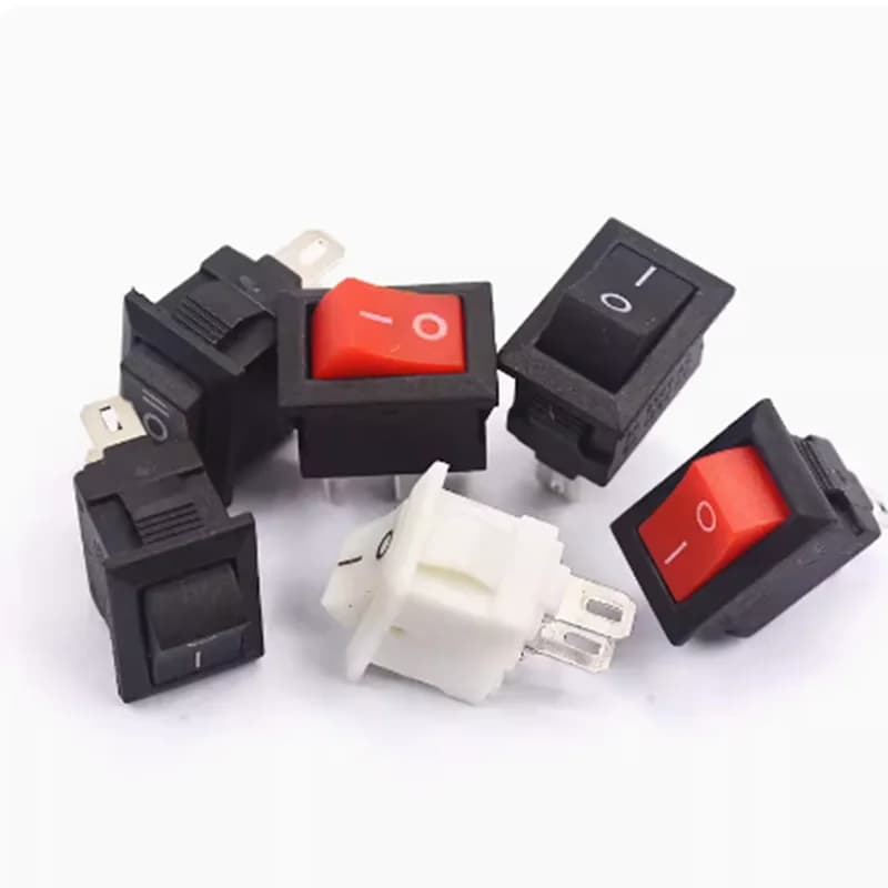 5pcs KCD1 15*21mm 2Pin Boat Rocker Switch 6A-10A 125V 250V KCD1 Snap-in On/Off Rocker Switch