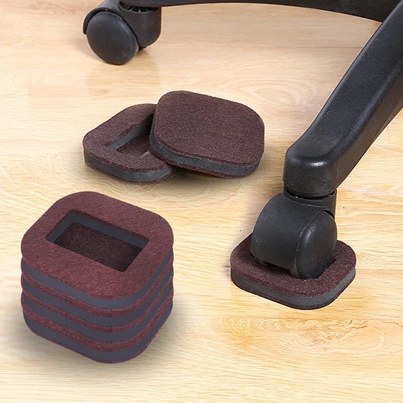5/10PCS Felt Table and Chair Fixed Shockproof Anti slip Foot Mat Office Chair Wheels Block Furniture Caster Cup Durable